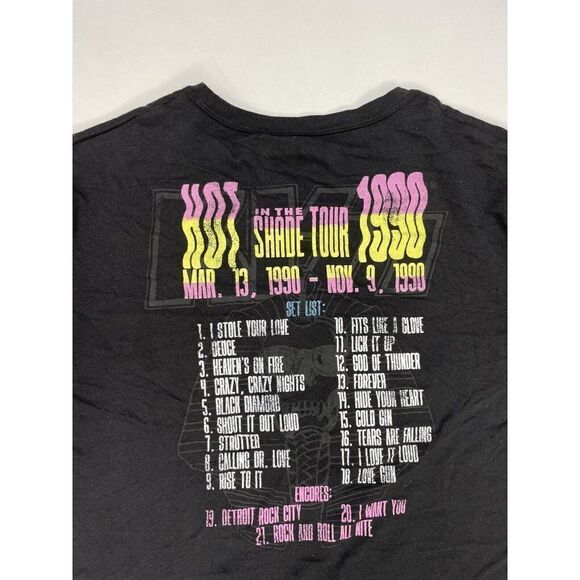 Kiss Hot In The Shade Tour 1990 Retro Graphic T-shirt Women Medium Music - Picture 4 of 6